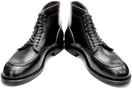 ウィールローブ　モックトゥ　8Dブラック WHEEL ROBE ウィールローブ HEAVY STITCHING MOC TOE Last #1228
