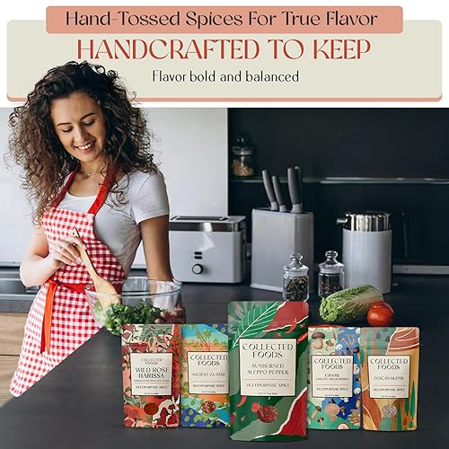 Miniatura 7 de Set de regalo de especias veganas, colección gourmet de condimentos de chefs de NYC  Incluye Zaatar, polvo Umami, mezcla toscana, especia Harissa y