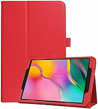 Folio Case for Samsung Galaxy Tab A 10.1 (2019) T510 T515 PU Leather Stand Cover (Red)