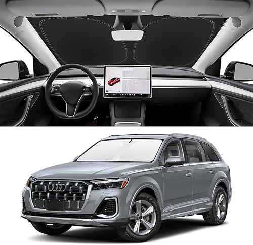 Miniatura 113 de Parasol de parabrisas de ajuste personalizado para Nissan Titan 2017-2024, bloquea los rayos UV y el calor, parasol de ventana delantera, fácil