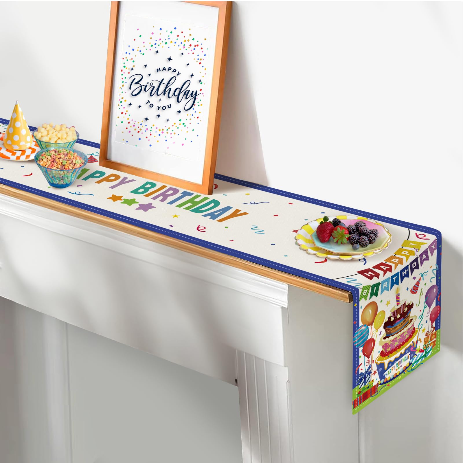 Bonhause Tischläufer Weihnachten – 33x183 Cm, Lebkuchen-Motiv, Aus Polyester, Waschbar, Für Esstisch