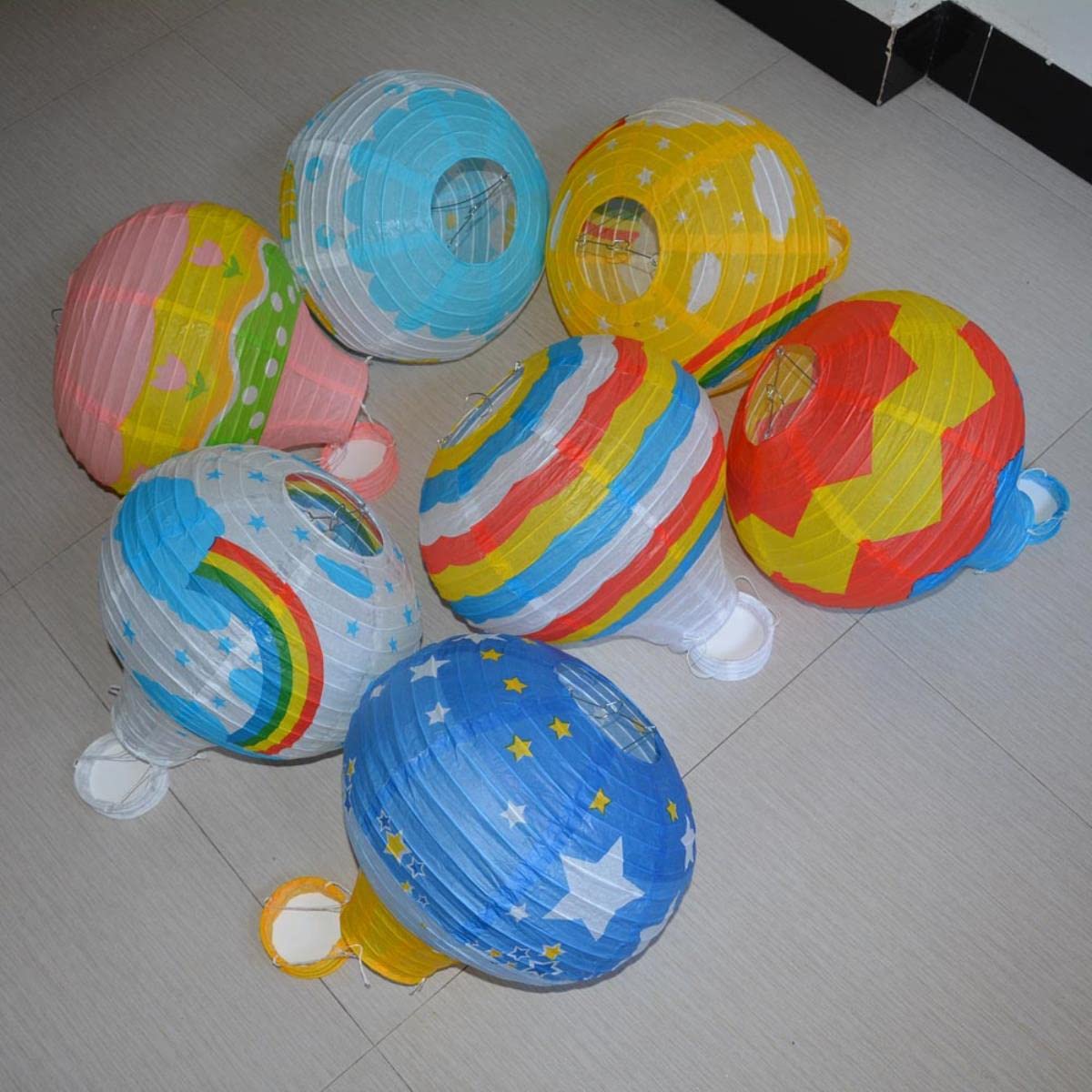 Rocznica ślubu impreza 10 sztuk składany balon na gorące powietrze papierowy lampion 30 cm biały różowy niebieski dzieci chłopiec dziewczynka dekoracja