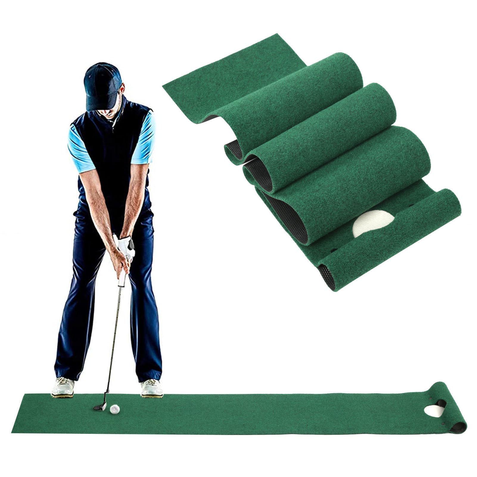 AlvinliteGolf Putting Green Mat Golf Putting Turf Golf Hitting Mat Golf Putting Practice Mat for Driving, Chipping Practice(64x12inch)
