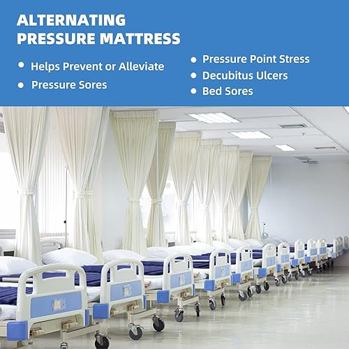 Miniatura 6 de FITCONN - Colchón de presión de aire alterna, almohadilla de colchón de presión de aire para llagas de cama con sistema de bomba eléctrica