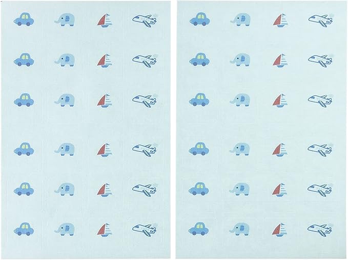 ストアー ゆにねーむ 洗濯 タグ に貼る シール アイコン 男の子 24ピース 2シート Un 250 Qdtek Vn