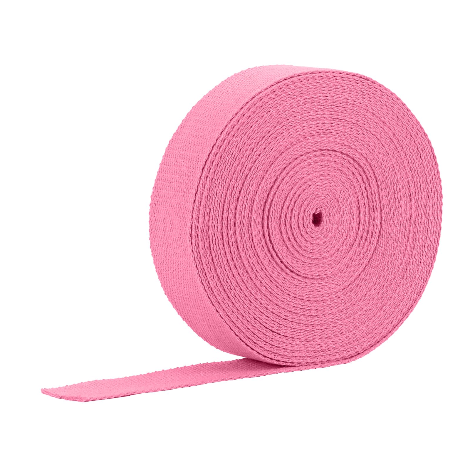 TIBOO DAY 1.5 Inch Cotton Webbing, 12 Yards Natural Cotton Webbing Straps for Bags for Cloth Belt Bags Handles Tote Bag DIY Crafts Decoration, Pink