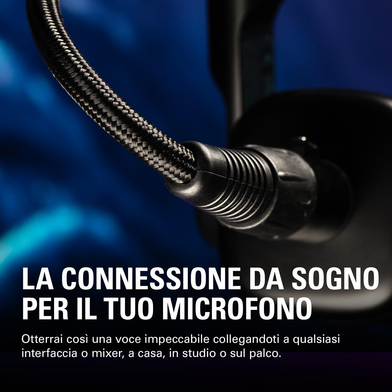 Elgato XLR Cable – Cavo Microfono schermato per registrazioni in Studio e produzioni dal Vivo, Pin placcati in Oro, da Maschio a Femmina, per segnali microfonici e di Linea analogici bilanciati, 3 m