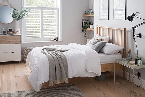 NIGHT LARK - Edredón de cama todo en uno - Alternativa al plumón - Todas las estaciones - Colección de lino - Cálido y ligero - Lavable a máquina -