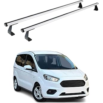 OMAC Ford Transit Courier 2014-23 Aluminium Silver Roof Bars 2 Bars