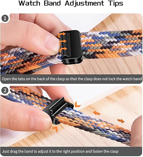 Miniatura 6 de Correa elástica trenzada compatible con Samsung Galaxy Watch 4 5 Pro 6 Band 1.575 in 1.732 in 1.772 inWatch 6 Classic 1.693 in 1.850 inWatch 4