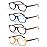 MODFANS 4 Pack Reading Glasses 2.5 Fashion Wood-Look Spring Hinges Stylish Readers Men Women