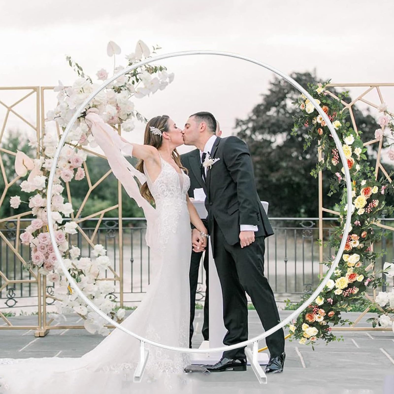 Metall-Ballonständer – wetterbeständiger Blumenbogen e Basis für Geburtstage, Babypartys, Abschlussfeiern & Feiern – stabiles Design für Veranstaltungen