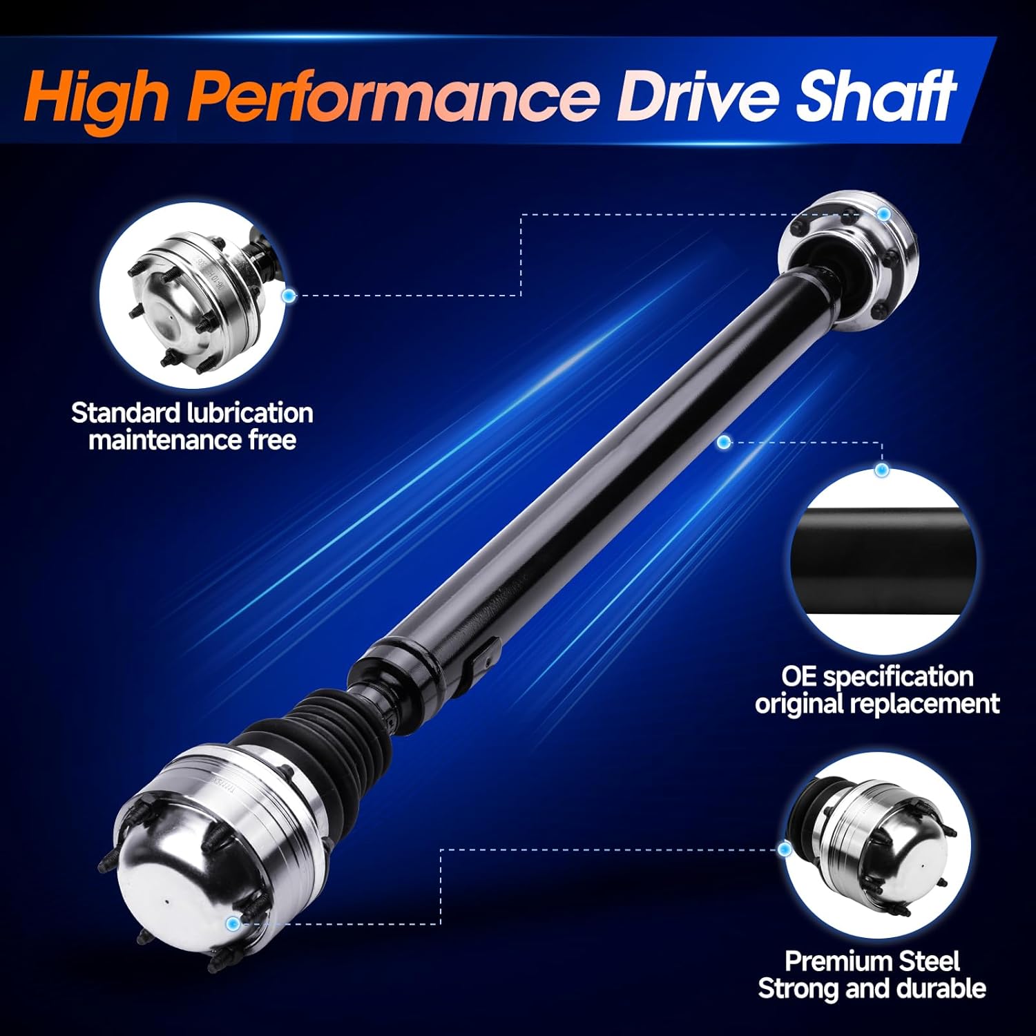 938-137 Front Drive Shaft Assembly [Automatic Transmission] Fit for Jeep Commander 2007-2010 | Grand Cherokee 2007-2008 | Grand Cherokee 2009-2010, OE 52853431AA,