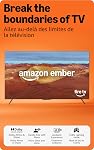 Amazon Ember 55" Mini-LED Series avec le feu TV (le nouveau modèle), QLED 4K UHD Intelligent TV, Dolby Vision IQ, 144hz mode jeu, Expérience Ambiente, mains libres avec Alexa, Conçu pour Alexa+
