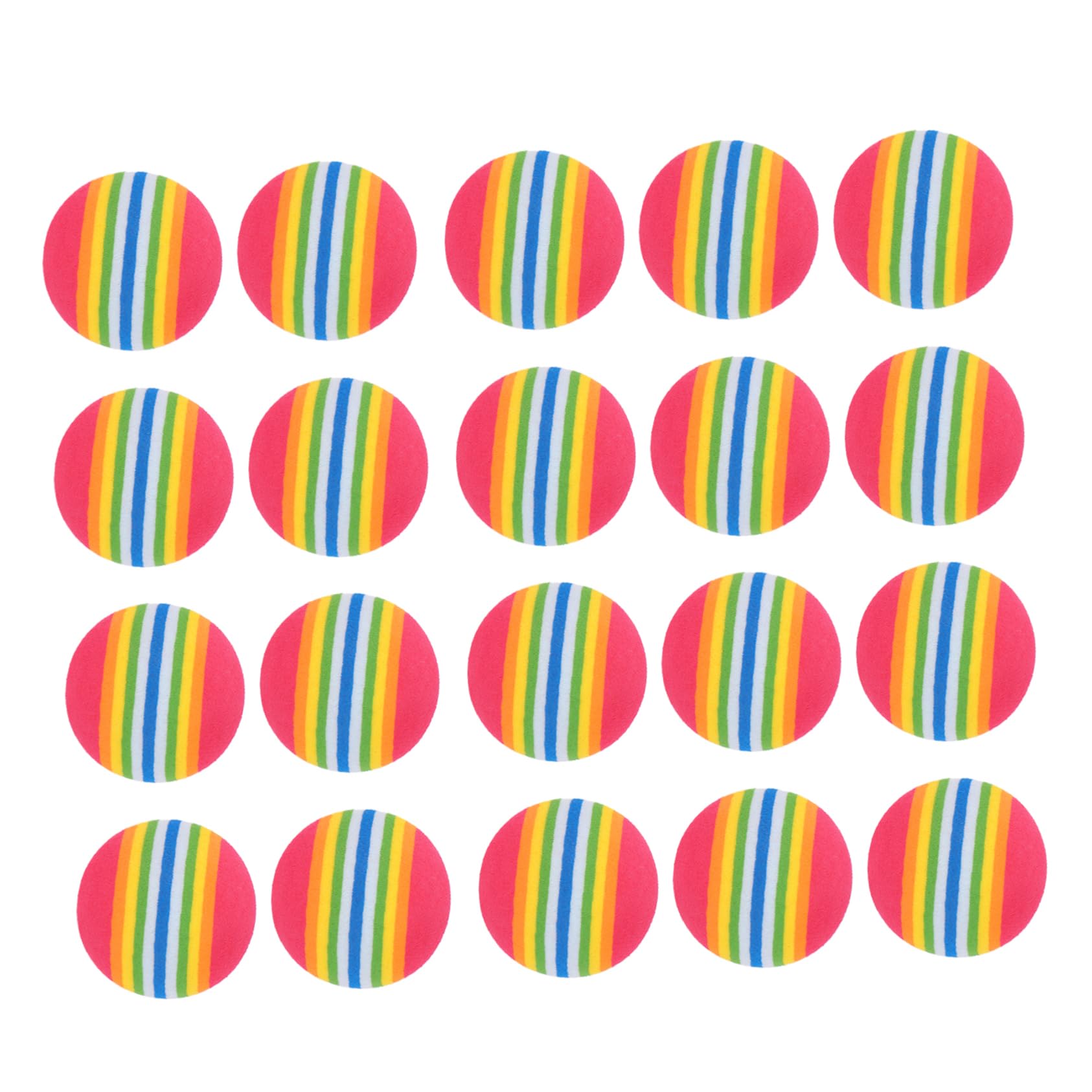 BESPORTBLE 25pcs Rainbow Ball Toy Practice Ball for Golf Indoor Training Aid Soft Bouncing Balls for Boys and Girls Adults