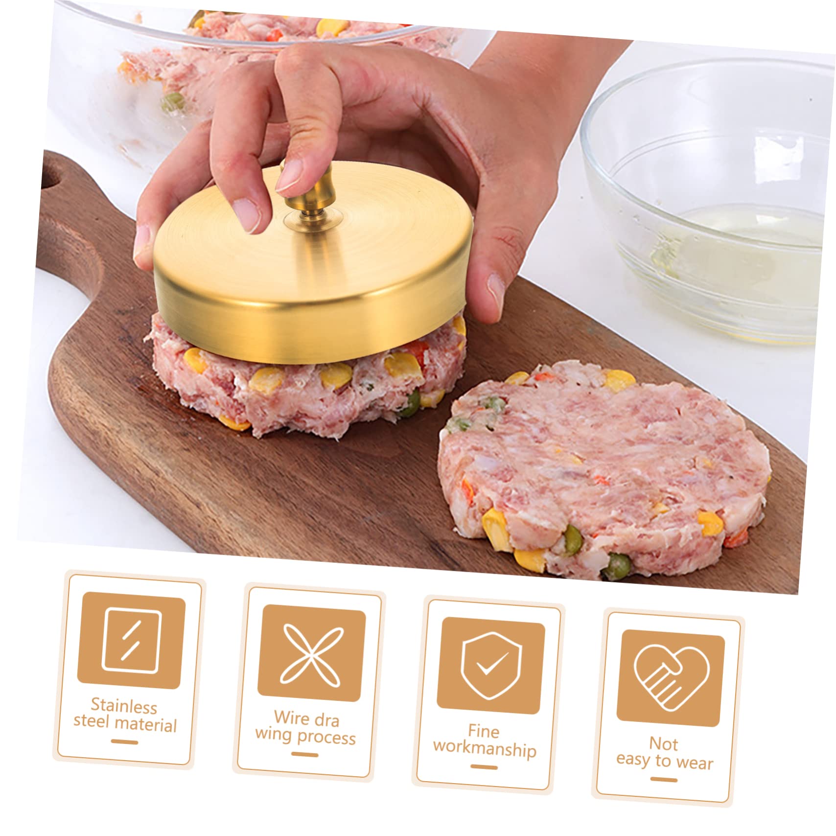 TOYANDONA 2stücke Burger Presse Runde Pattie Form Für Hamburger Antihaft Ergonomisches Design Für BBQ Und Grillabende