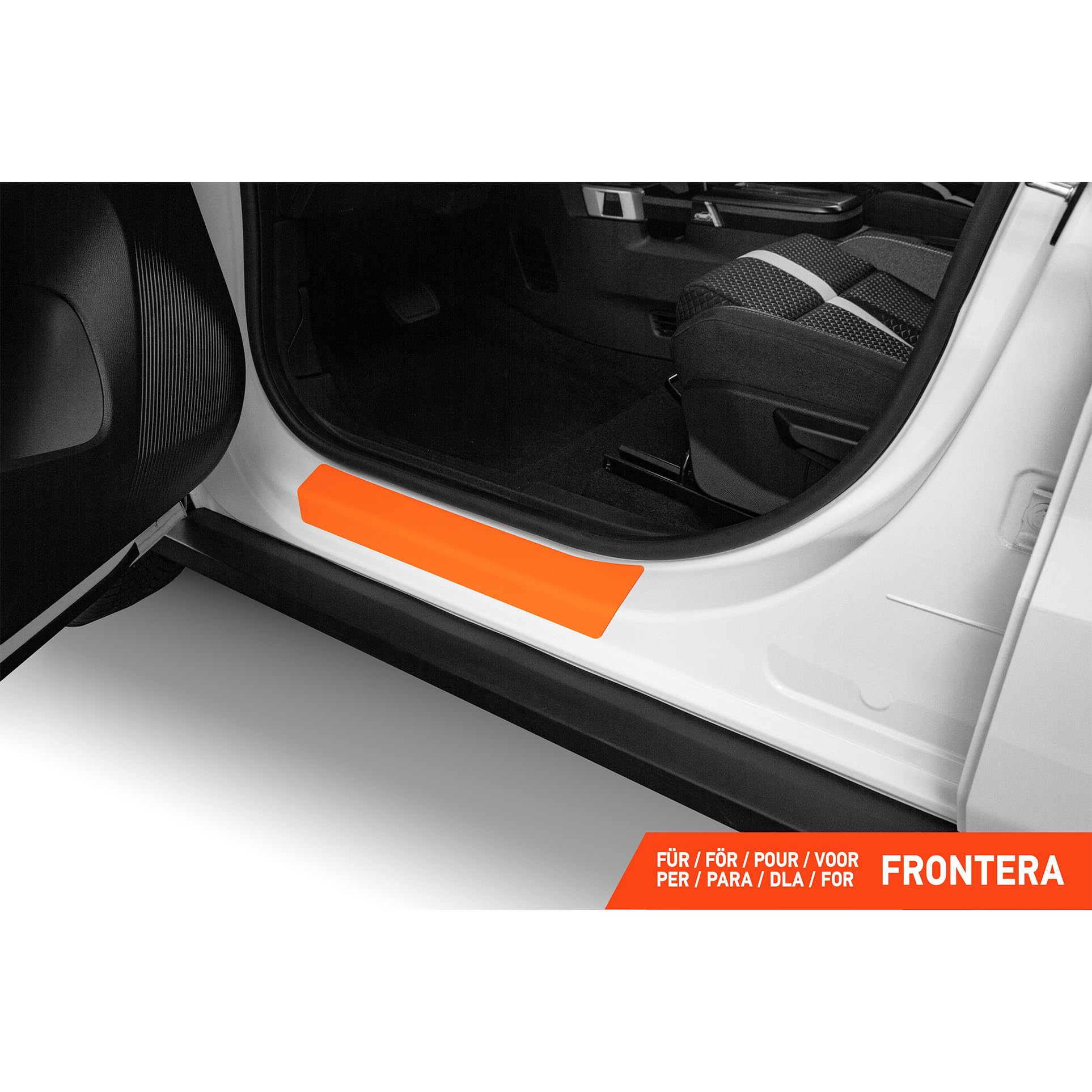 Luxshield Protector Umbrales Puertas de Coche para Opel Frontera OV24 I 2024-2026 - Accesorios vinilos para Puertas Adhesivo Carbono