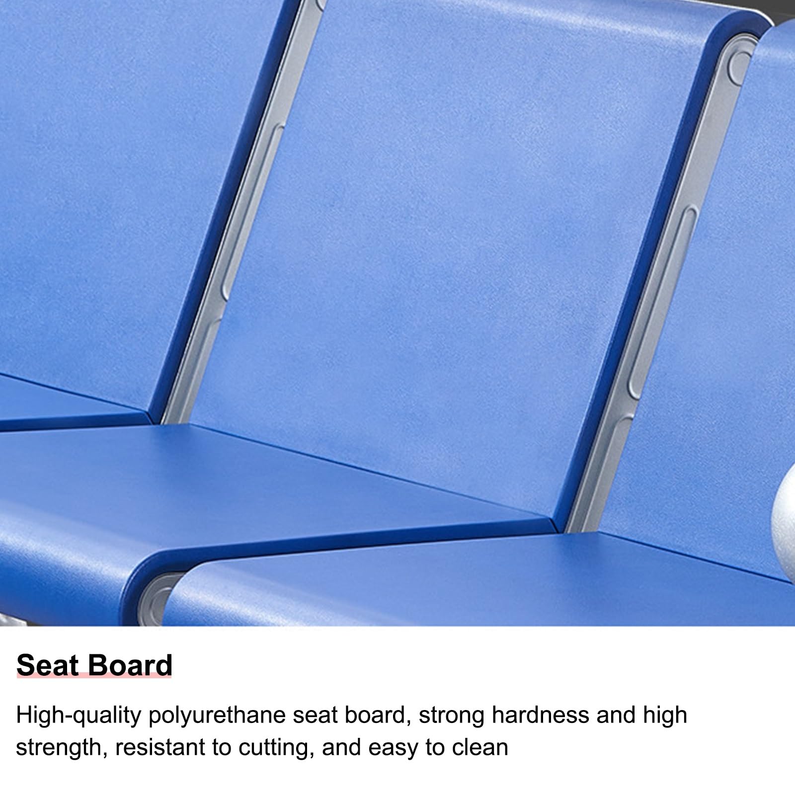 Banco de Espera de Cuero, Banco de Recepción de 2-3 Plazas con Diseño Ergonómico y Estructura de Acero Resistente, Ideal para Aeropuertos, Hospitales, Oficinas y Espacios(Orange,2 Seat)