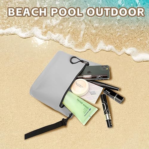 Miniatura 7 de Bolsa impermeable de 2 litros con cremallera totalmente impermeable, asa y correa ajustable para natación, viajes, playa