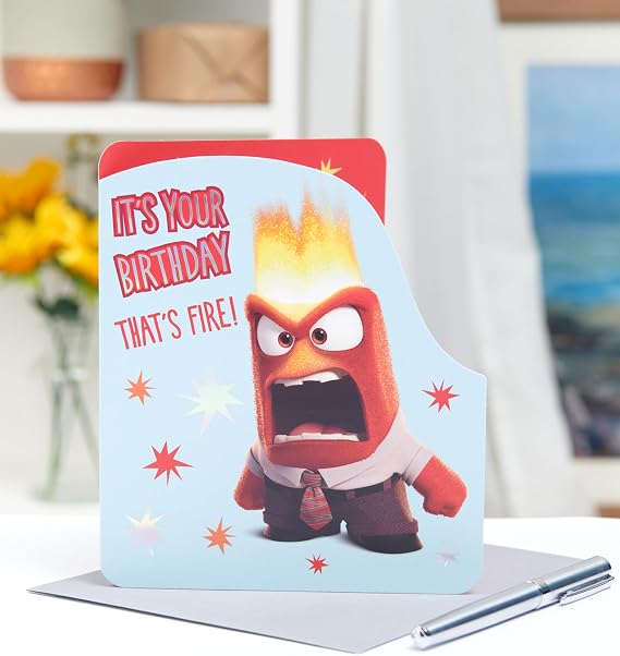 UK Greetings | Disney Inside Out 2 Birthday Card for Boy | Anger Design