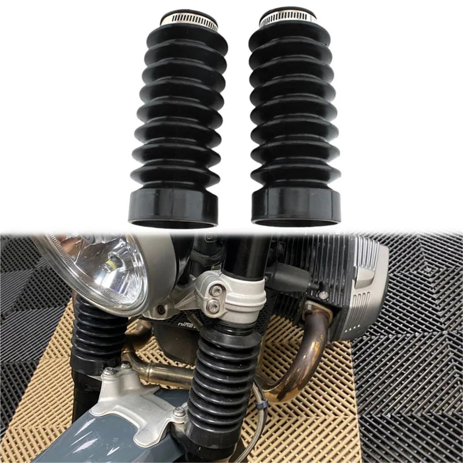 Copri Forcella Forcelle Moto 2 Pezzi Di Ghette E Stivali Per Forcella Anteriore Per Moto Adatti Per R Nine T Scrambler T Pure 2017-2023 T Urban G/S 2018-2023 Copertura Protettiva