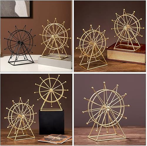 Miniatura 8 de VOSAREA Decoración de rueda de la fortuna para decoración del hogar para decoración de estantería de sala de estar