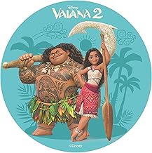 Dekora, Oceania 2 Waffle Cake Topper for Kids Birthday Cake Topper Moana & Maui Disc 20cm