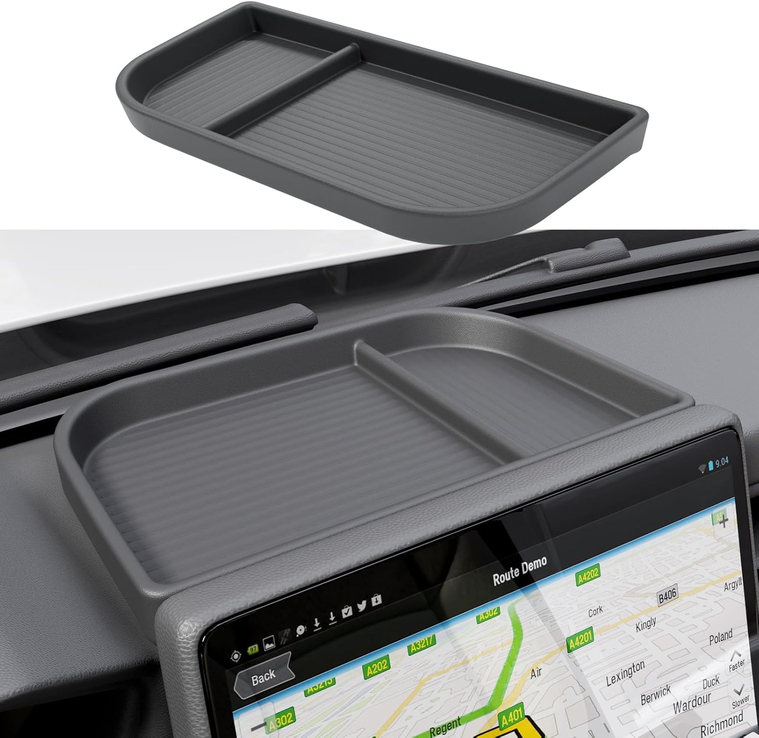 Dashboard Storage Organizer Compatible with 2025 2026 Maverick Silicone Dash Insert Divider Storage Tray Behind Screen Dashboard Layer Storage Box for 2025 Maverick Accessories