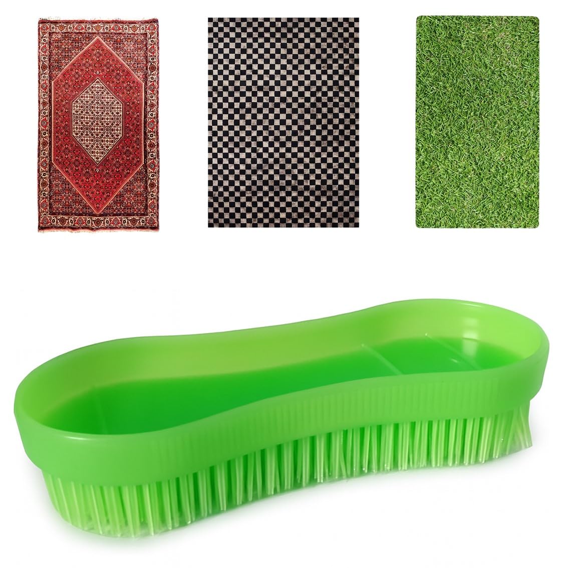 Today - Stiff Hand Brush for Carpet and Textile Surfaces – Durable Plastic Bristles Scrubbing Brush – Made in Italy – Ideal for Rugs and Carpet Fibres