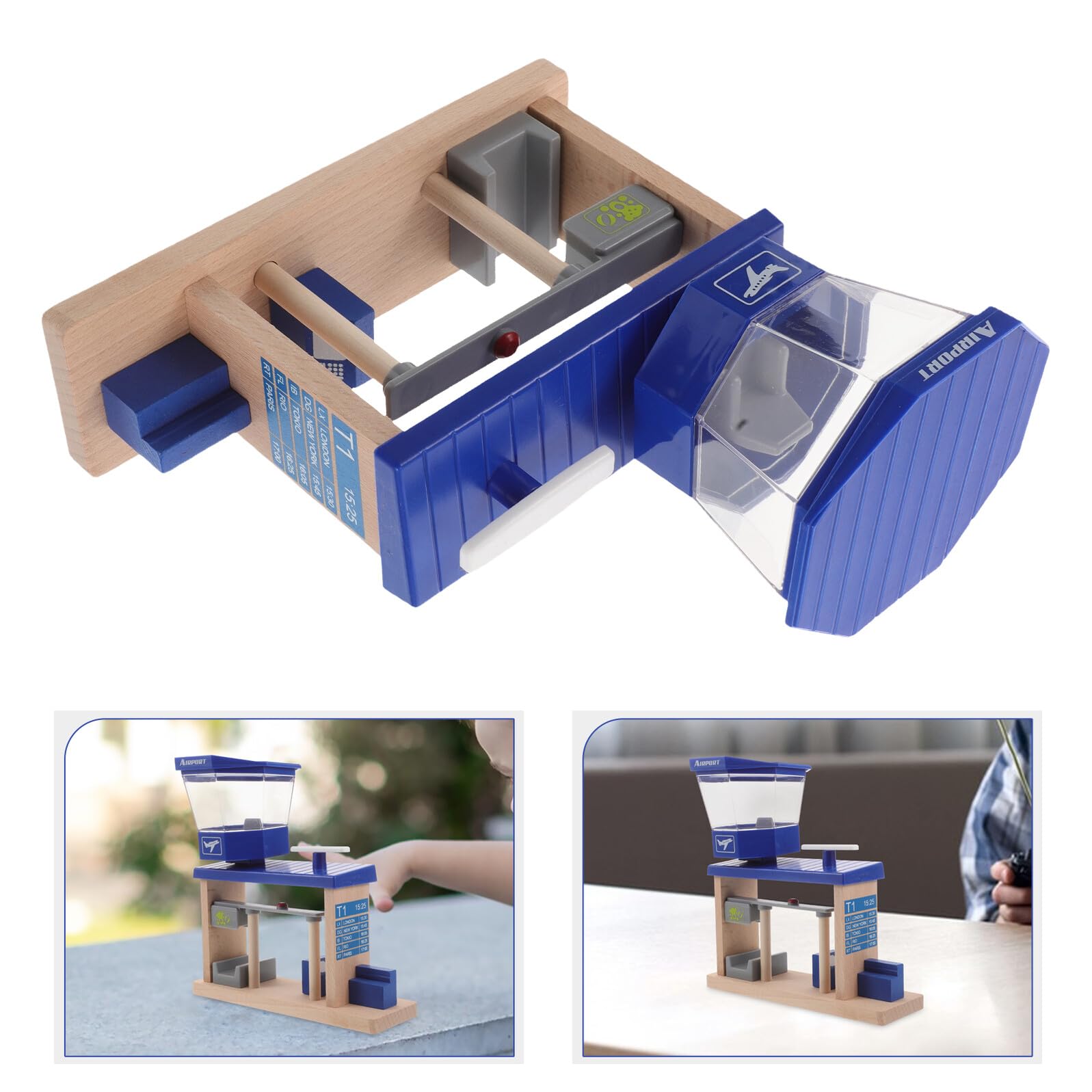 Giocattolo Pista Aeroporto in Legno e Plastica per Bambini 1 Pz | Accessori Scena, Design Unico, per Asili e Casa, Stimola Ragionamento e Creatività, Adatto al Gioco Creativo