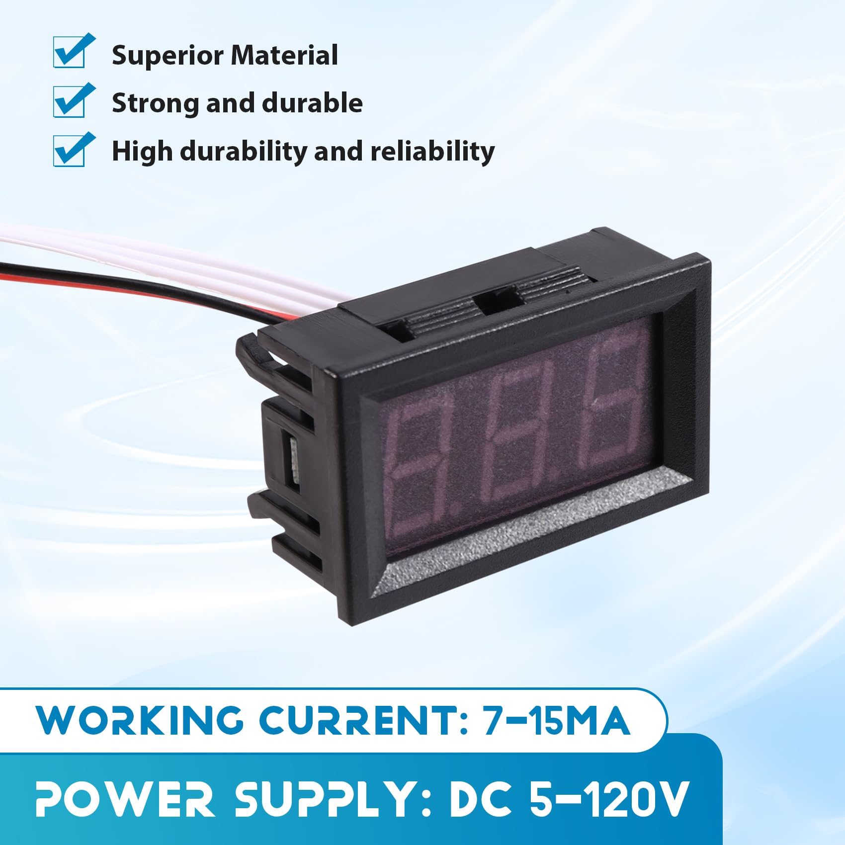 Ampèremètre Numérique à Effet Hall 100 A, Charge, Décharge, Tension, Courant, LED, DC 12 V, 24 V, 48 V, 60 V, 72 V, pour Voiture