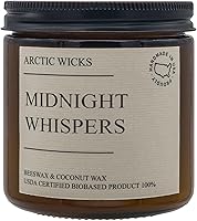 Vista 24 de Macarrón de Almendra Velas Perfumadas Arctic Wicks de Coco y Cera de Abeja Vela de Ámbar No Tóxica de 16oz para Decoración de Otoño