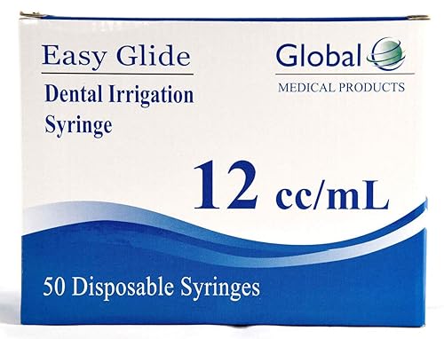 Paquete de 50 jeringas dentales desechables de 12 cc para riego dental con punta curva, limpiador bucal con chorro de piedra amígdala