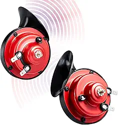 Buzina de carro, buzina de carro Ouffun 12V 300DB super alta à prova d'água, buzinas de caracol elétricas, kit de ajuste universal para carros, motocicletas, caminhões, trens e barcos (2 peças)