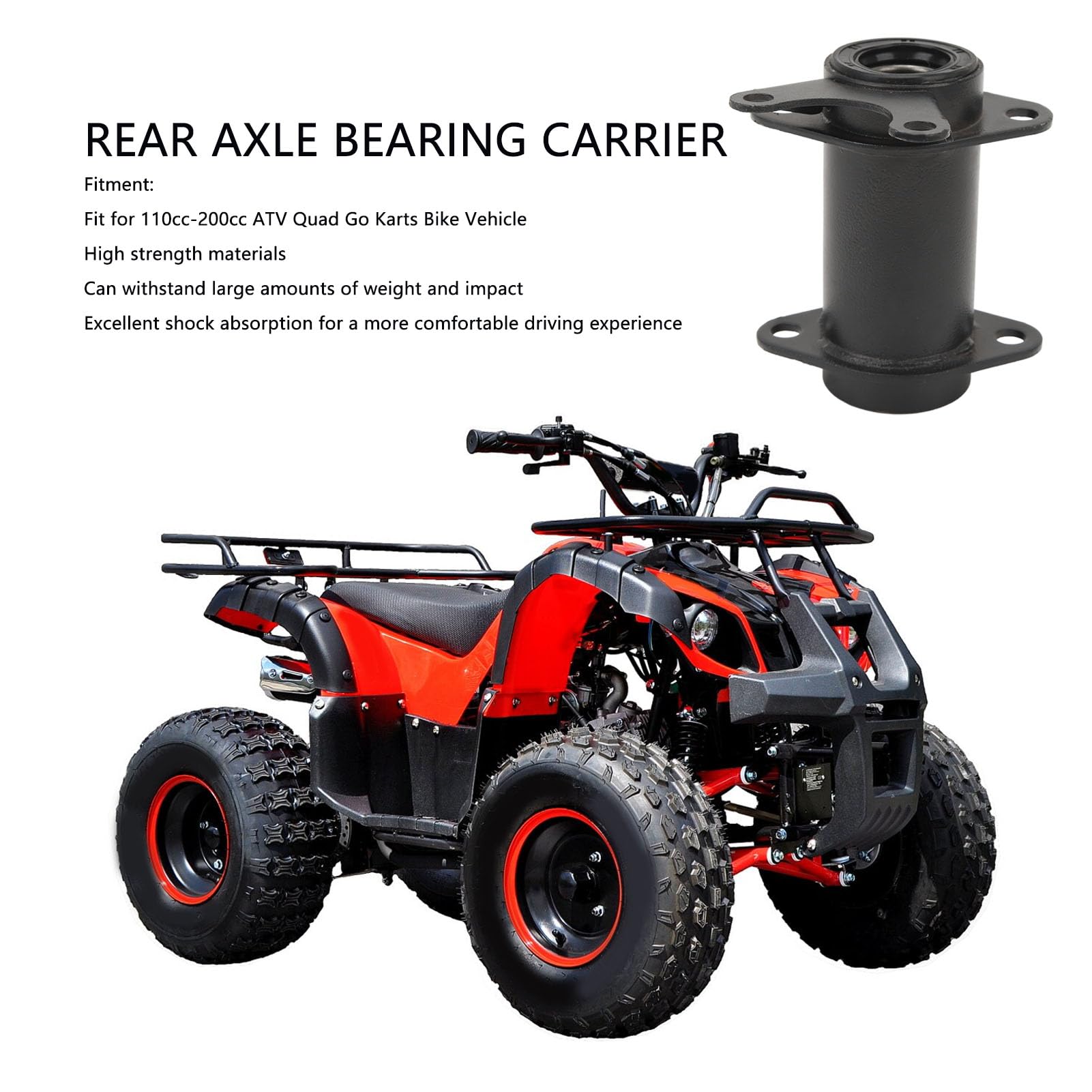 ATV Hinterachslagerträger, Quad Go Kart Ersatzteil Hochfester Metallnabe Achslenker Lager, Ersatz für ATV Quad Go Karts 50cc-125cc
