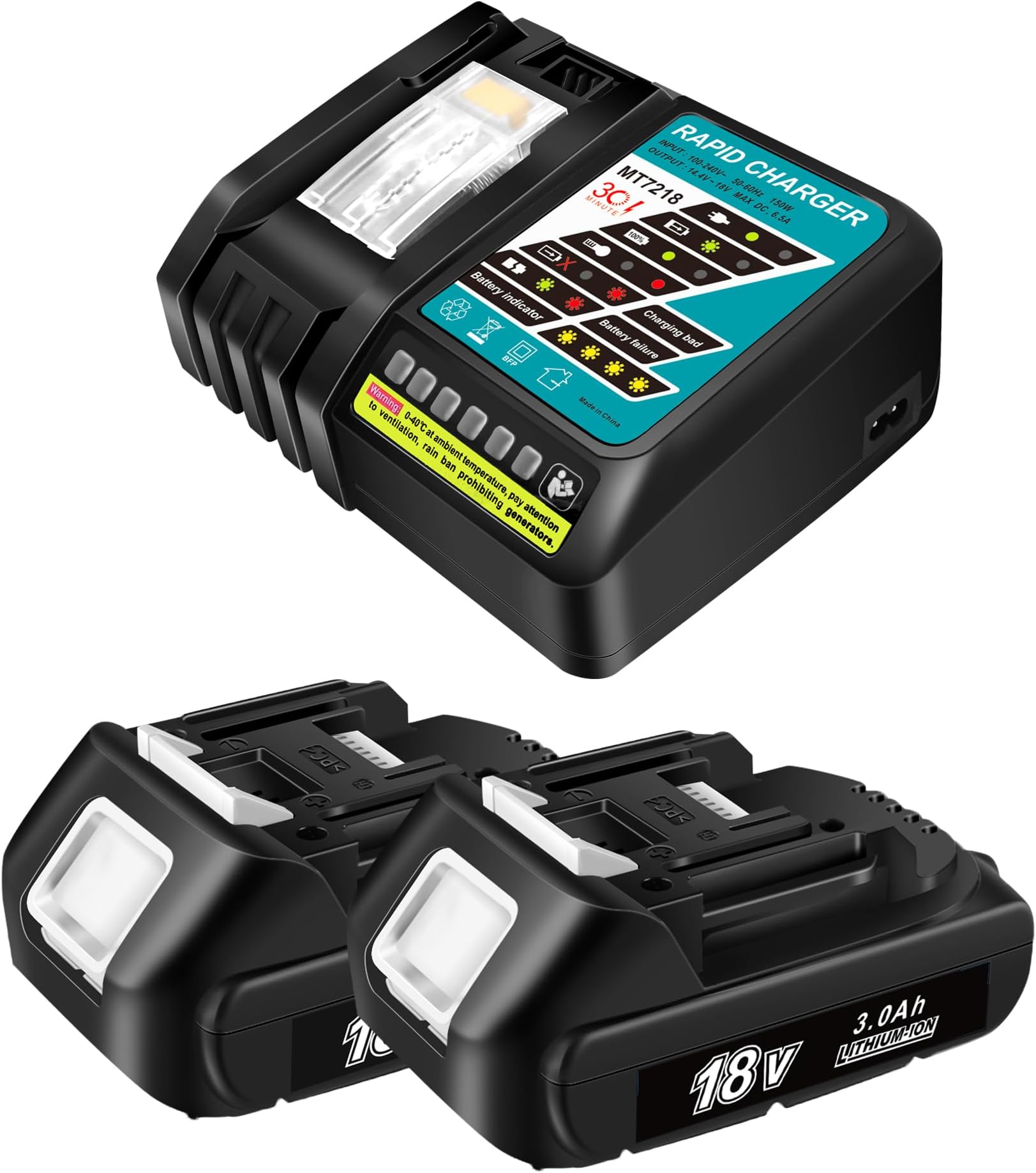 Batería De Repuesto 18V 5.5Ah Para Herramientas Makita LXT - Compatible Con BL1860, BL1850, Etc.