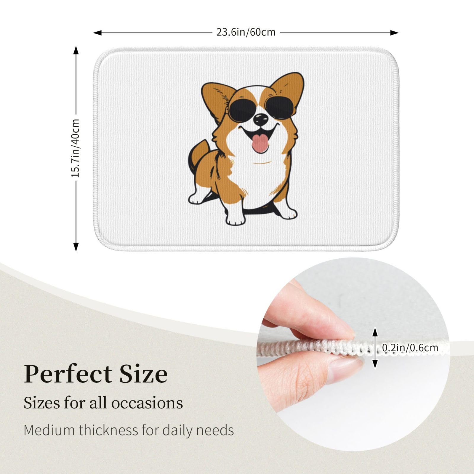 Amazon.co.jp: 玄関マット かわいい コーギー 犬柄 バスマット 足ふき