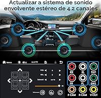 Vista 4 de SJoyBring Estéreo QLED de doble DIN para automóvil de 7 pulgadas, inalámbrico Apple CarPlay y Android Auto, 240 W 4.2 CHN, SWC, Bluetooth, radio