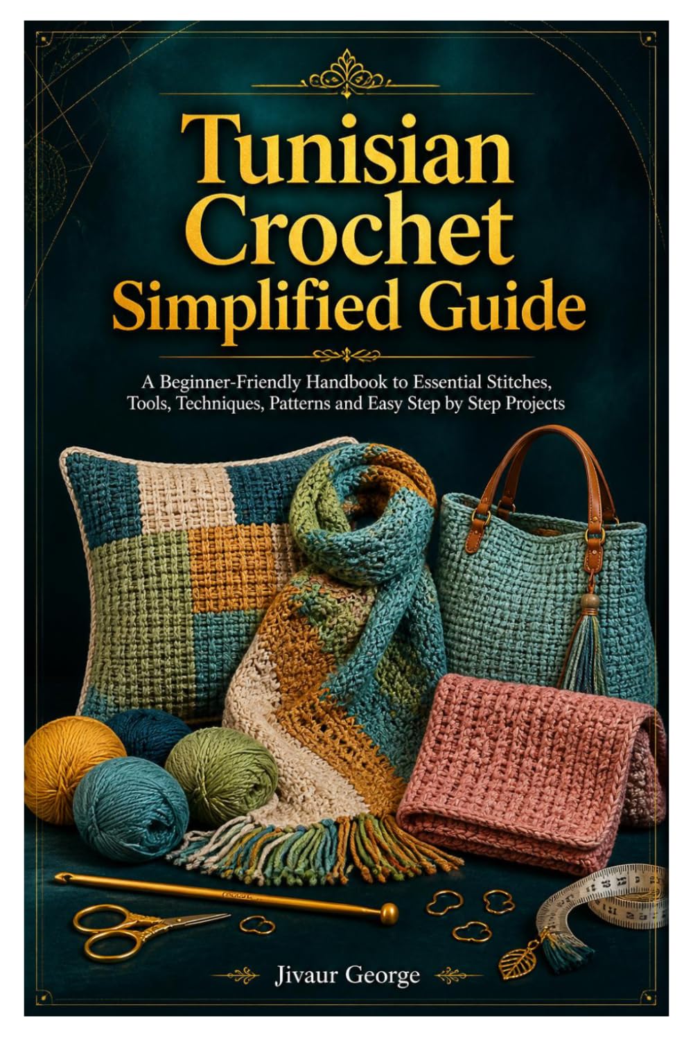 Tunisian Crochet Simplified Guide: A Beginner-Friendly Handbook to Essential Stitches, Tools, Techniques, Patterns and Easy Step by Step Projects