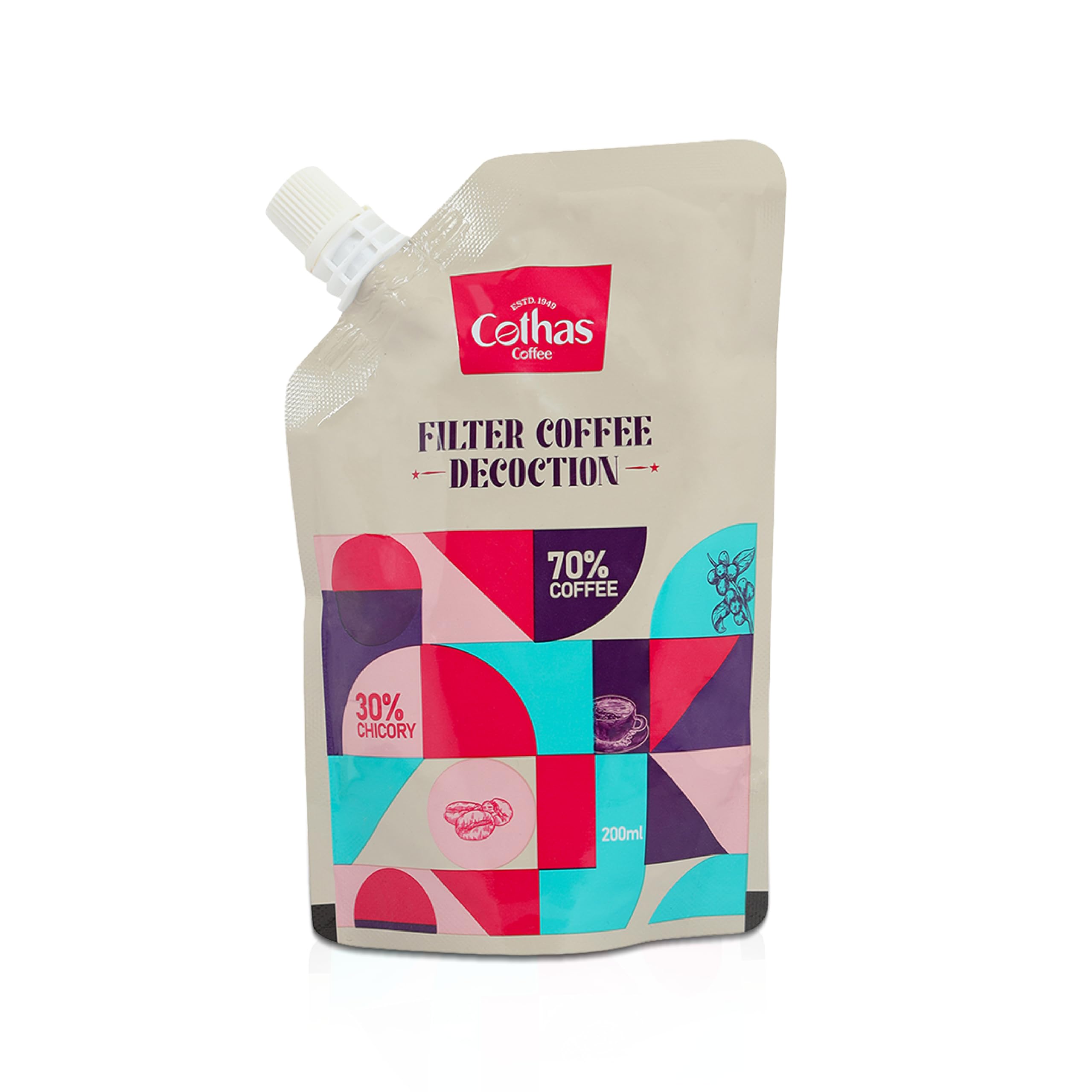 Cothas Premium Filter Coffee Decoction | Speciality Blend with 70% Coffee & 30% Chicory | Roasted Coffee Beans for Rich Aroma & Strong Taste | Pack 200ml-image-34