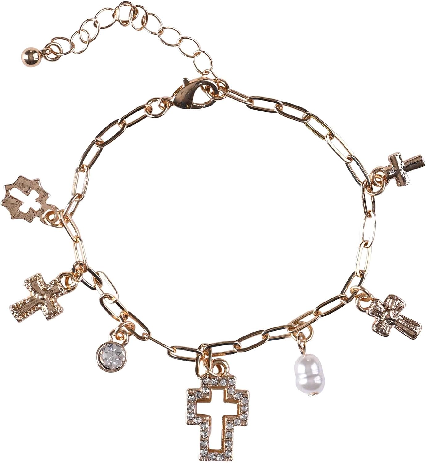 Dicksons Women's Multi Charm Stretch Bracelet Jewelry Accessory