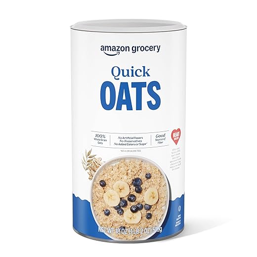 Amazon Grocery, Quick Cook Oats, 18 Oz (Previously Happy Belly, Packaging May Vary)