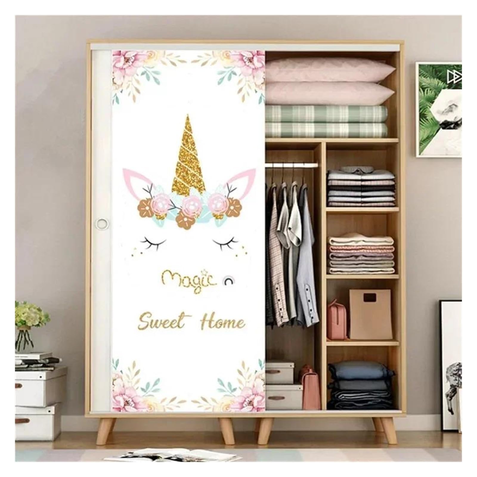 Sticker mural dessin animé animal pour créer un nid douillet au style doux unique