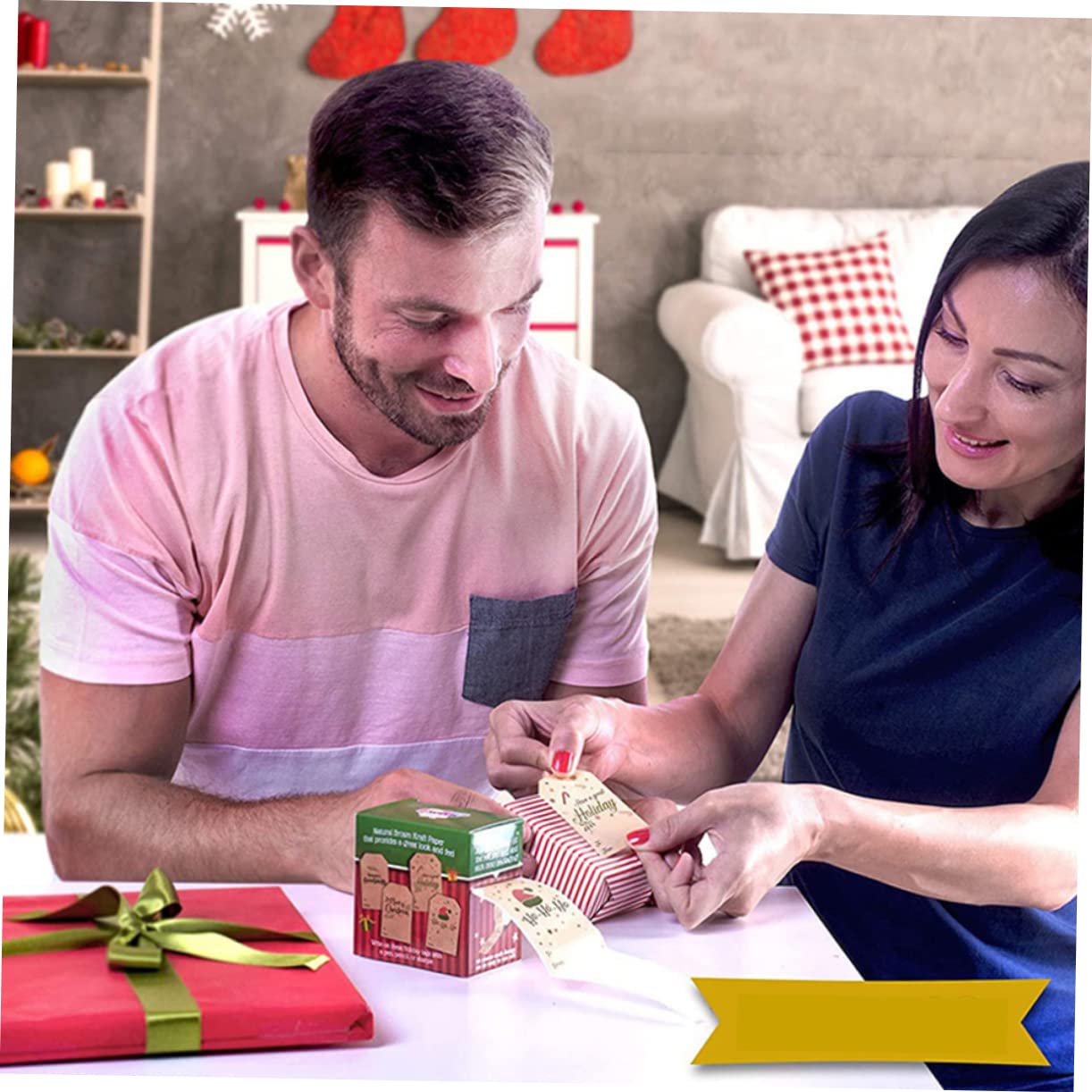 NUOBESTY 3 Rollen Selbstklebende Geschenkanhänger Namensschilder Für Weihnachten Aufkleber-etiketten Frohe Weihnachten-aufkleber Weihnachtsaufkleber Für Karten Urlaub Fenster Haftet Papier