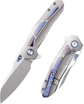 REMETTE RT-Kestrel Knife Titanium Handle S35VN Blade RTPO Blue