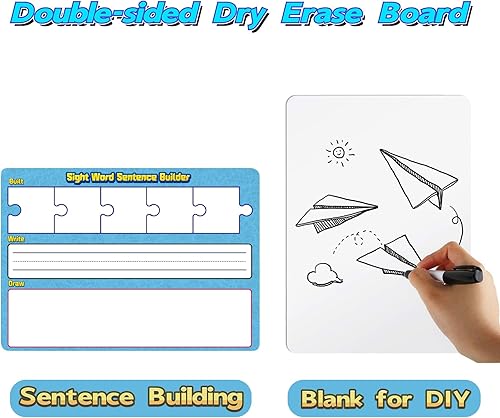Miniatura 3 de Construcción de oraciones, tarjetas de construcción de palabras a la vista para lectura temprana, habla, escritura y práctica de idiomas para niños