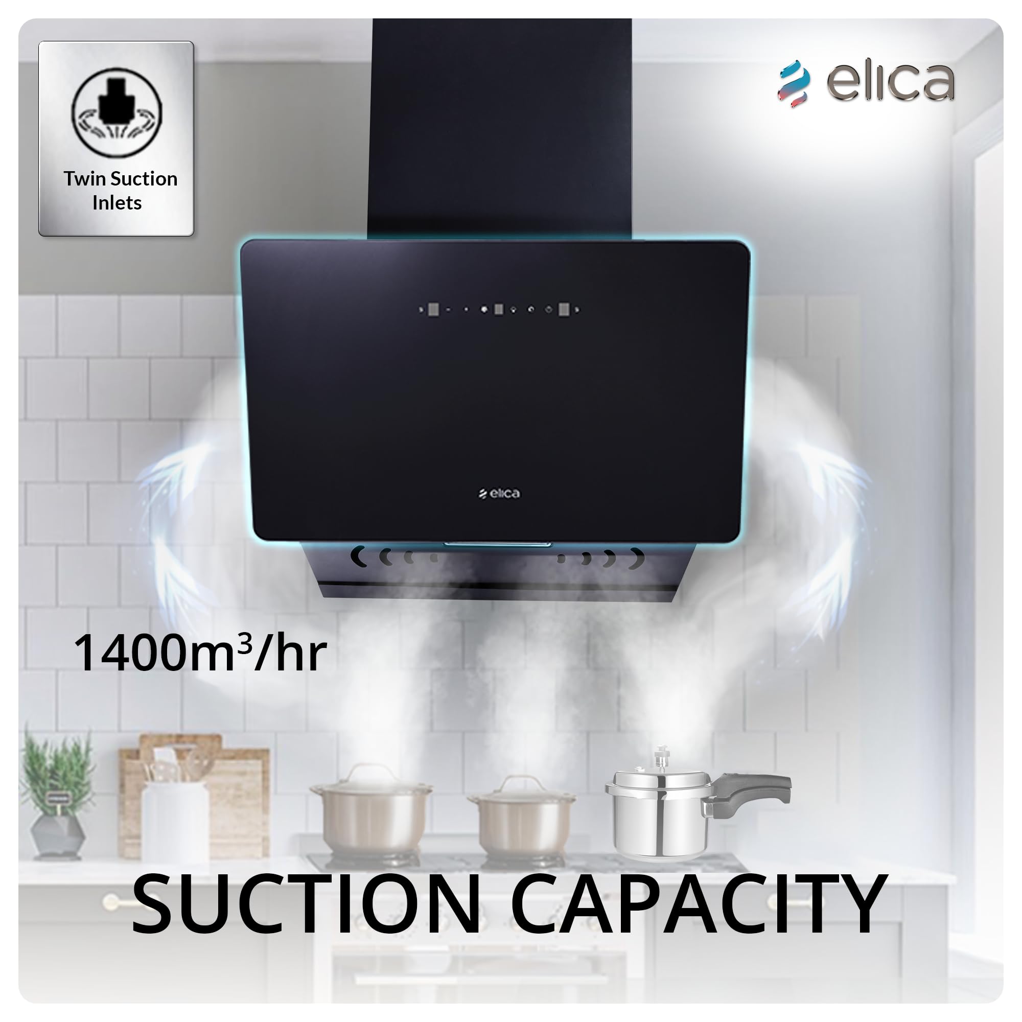 Elica Kitchen Chimney - Powerful & Easy Clean -3