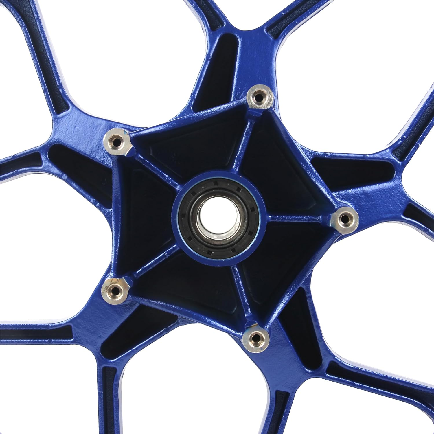 Blue Front Wheel Rim and Brake Discs Rotors Compatible with Yamaha YZF R1 2015-2022 ABS include, Motorcycle Replacement Accessories Parts