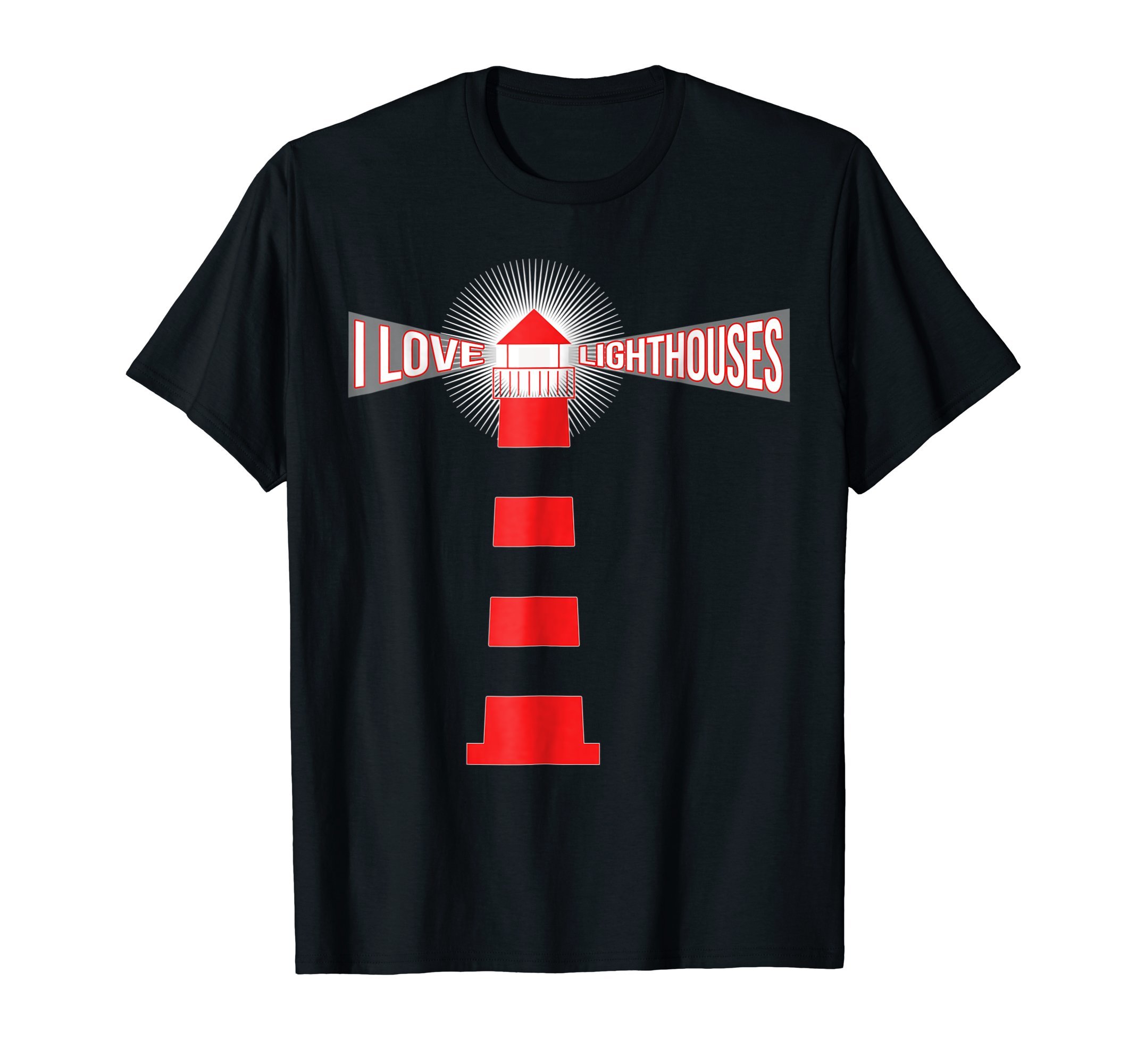 Designs By CymaticsI Love Lighthouses T-Shirt Men Women Kids Gift Shirt T-Shirt