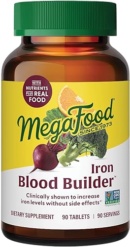 Comprimidos de suplemento de hierro Blood Builder estimulante energético de MegaFood MGF-057 Default 1 1